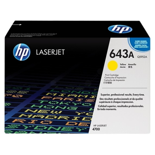 ORIGINAL HP 643A Tonerkartusche gelb 10.000 Seiten/5% (Q 5952 A)