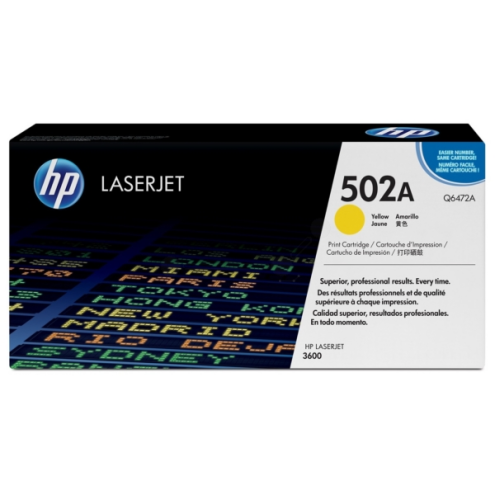 ORIGINAL HP 502A Tonerkartusche gelb 4.000 Seiten/5% (Q 6472 A)