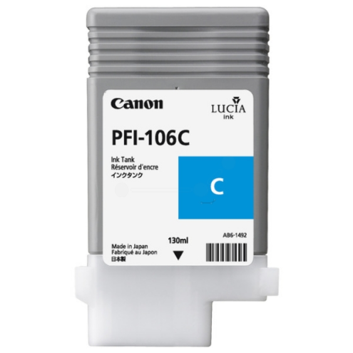 ORIGINAL CANON PFI106C Tintenpatrone cyan 130,00 ml (6622 B 001)