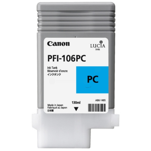 ORIGINAL CANON PFI106PC Tintenpatrone cyan hell 130,00 ml (6625 B 001)