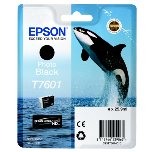 ORIGINAL EPSON T7601 Tintenpatrone schwarz foto 25,90 ml (C 13 T 76014010)