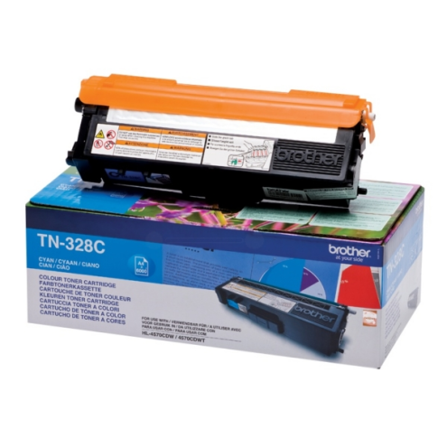 ORIGINAL BROTHER TN328C Toner cyan extra High-Capacity 6.000 Seiten