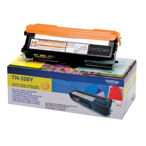 ORIGINAL BROTHER TN328Y Toner gelb extra High-Capacity 6.000 Seiten