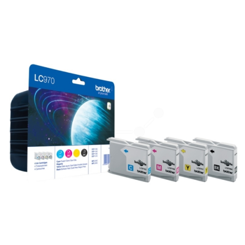 ORIGINAL BROTHER LC970VALBP Tintenpatrone MultiPack Bk,C,M,Y 350pg + 3x300pg