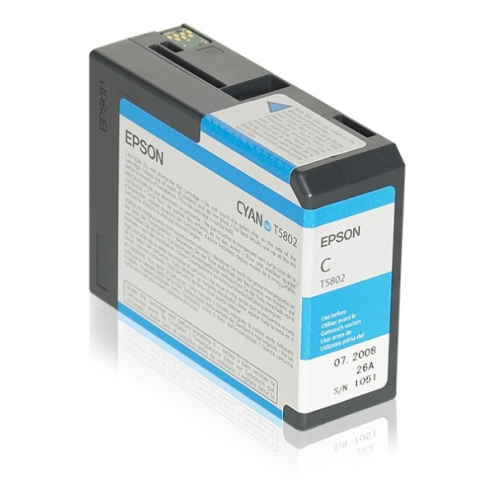ORIGINAL EPSON T5802 Tintenpatrone cyan 80,00 ml (C 13 T 580200)