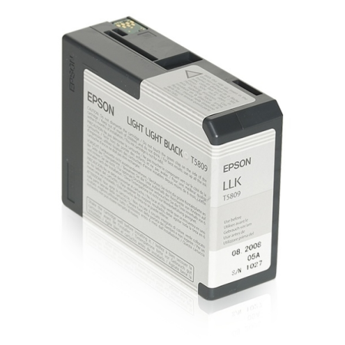 ORIGINAL EPSON T5809 Tintenpatrone schwarz hell hell 80,00 ml (C 13 T 580900)