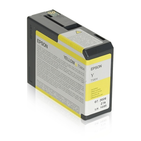 ORIGINAL EPSON T5804 Tintenpatrone gelb 80,00 ml (C 13 T 580400)