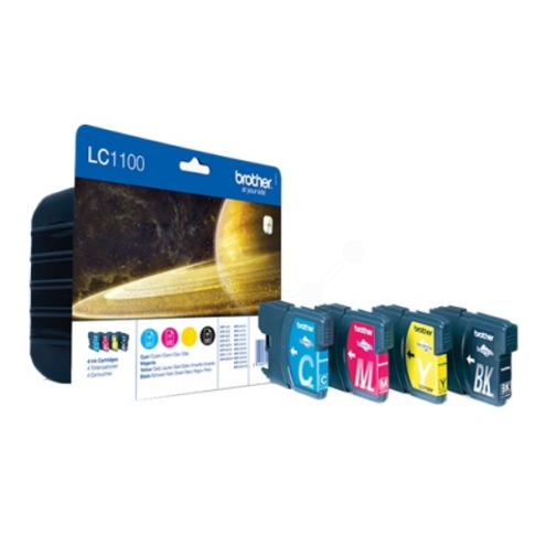 ORIGINAL BROTHER LC1100VALBP Tintenpatrone MultiPack Bk,C,M,Y 450pg + 3x325pg, 9.5ml+3x7.5ml