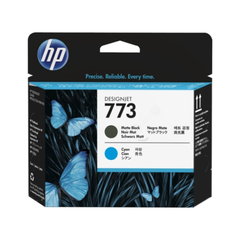 ORIGINAL HP 773 Druckkopf schwarz matt / cyan (C1Q20A)