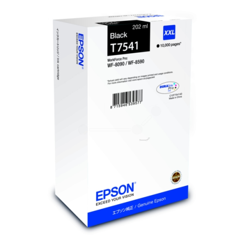 ORIGINAL EPSON T7541 Tintenpatrone schwarz 10.000 Seiten, 202,00 ml (C 13 T 75414N)
