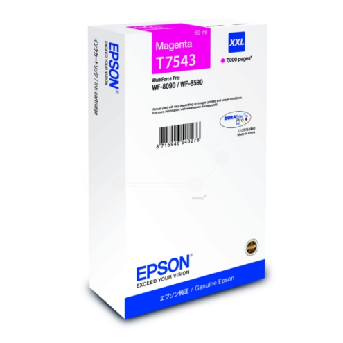 ORIGINAL EPSON T7543 Tintenpatrone magenta 7.000 Seiten, 69,00 ml (C 13 T 75434N)