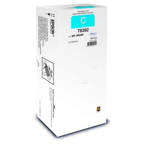 ORIGINAL EPSON T8392 Tintenpatrone cyan 20.000 Seiten, 192,40 ml (C 13 T 839240)