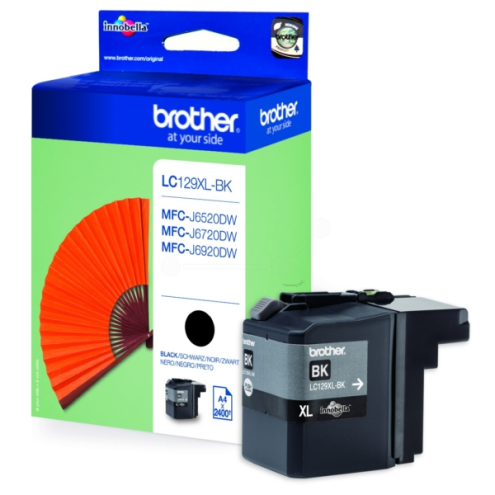 ORIGINAL BROTHER LC129XLBK Tintenpatrone schwarz 2.400 Seiten, 50,00 ml