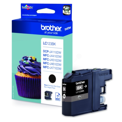 ORIGINAL BROTHER LC123BK Tintenpatrone schwarz 600 Seiten, 11,00 ml