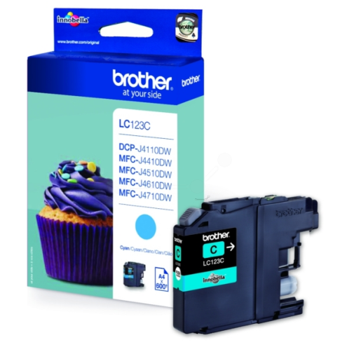 ORIGINAL BROTHER LC123C Tintenpatrone cyan 600 Seiten, 5,90 ml