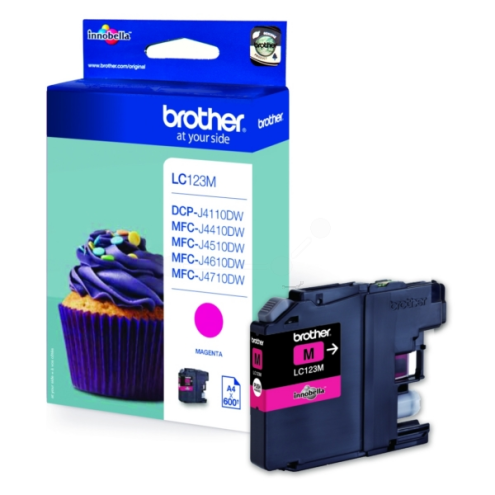ORIGINAL BROTHER LC123M Tintenpatrone magenta 600 Seiten, 5,90 ml