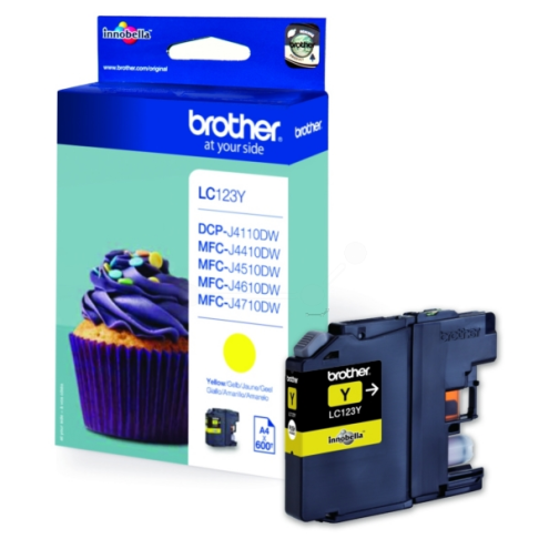 ORIGINAL BROTHER LC123Y Tintenpatrone gelb 600 Seiten, 5,90 ml