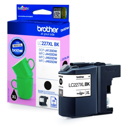 ORIGINAL BROTHER LC227XLBK Tintenpatrone schwarz 1.200 Seiten, 25,00 ml