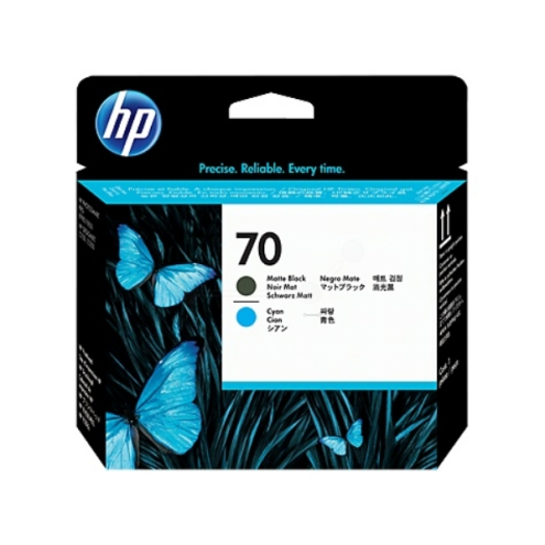 ORIGINAL HP 70 Druckkopf schwarz matt +cyan 130,00 ml (C 9404 A)