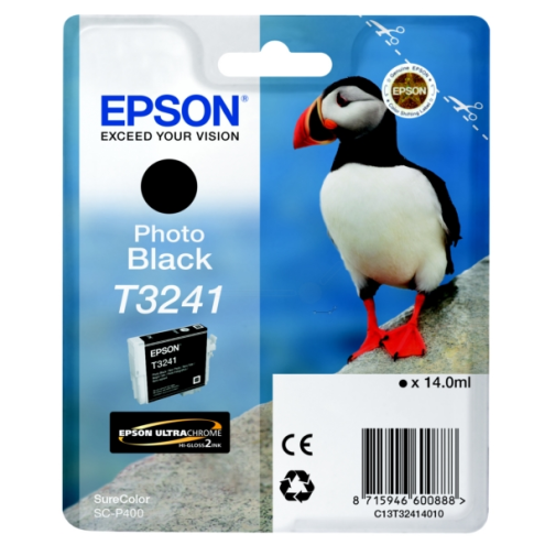 ORIGINAL EPSON T3241 Tintenpatrone schwarz 4.200 Seiten, 14,00 ml (C 13 T 32414010)