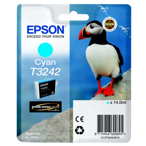 ORIGINAL EPSON T3242 Tintenpatrone cyan 980 Seiten, 14,00 ml (C 13 T 32424010)