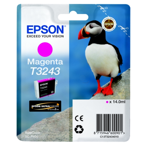 ORIGINAL EPSON T3243 Tintenpatrone magenta 980 Seiten, 14,00 ml (C 13 T 32434010)