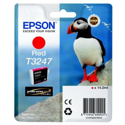 ORIGINAL EPSON T3247 Tintenpatrone rot 980 Seiten, 14,00 ml (C 13 T 32474010)