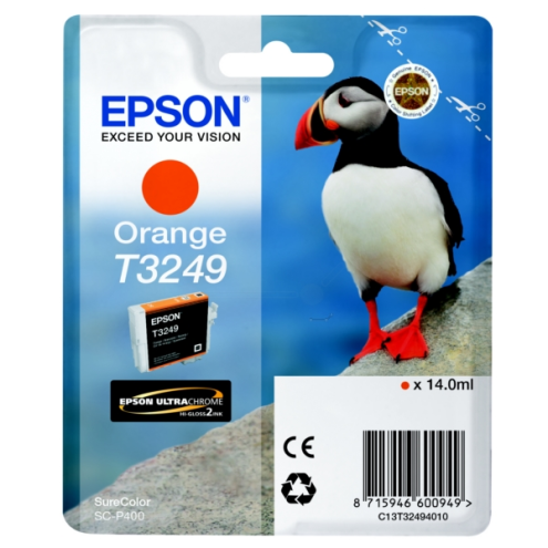 ORIGINAL EPSON T3249 Tintenpatrone orange 980 Seiten, 14,00 ml (C 13 T 32494010)
