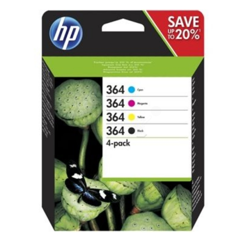 ORIGINAL HP 364 Tintenpatrone MultiPack Bk,C,M,Y 300 Seiten, VE=4 (N9J73AE)