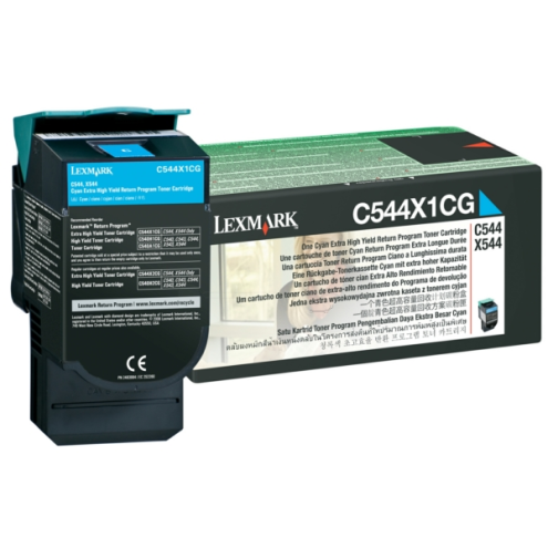 ORIGINAL LEXMARK C544X1CG Toner cyan extra High-Capacity return program 4.000 Seiten