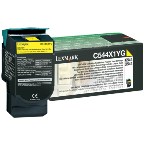ORIGINAL LEXMARK C544X1YG Toner gelb extra High-Capacity return program 4.000 Seiten