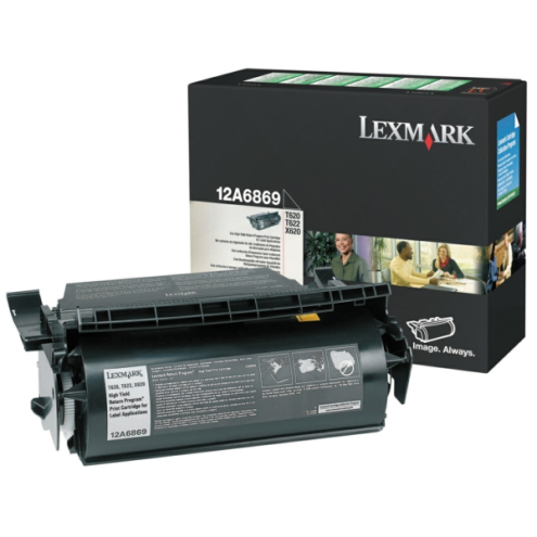 ORIGINAL LEXMARK 12A6869 Tonerkartusche schwarz return program f?r Etiketten 30.000 Seiten