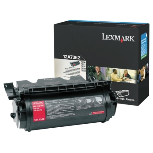 ORIGINAL LEXMARK 12A7362 Tonerkartusche schwarz High-Capacity 21.000 Seiten/5%