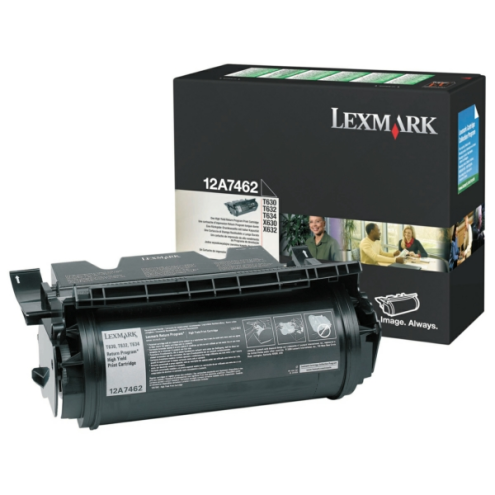 ORIGINAL LEXMARK 12A7462 Tonerkartusche schwarz High-Capacity return program 21.000 Seiten