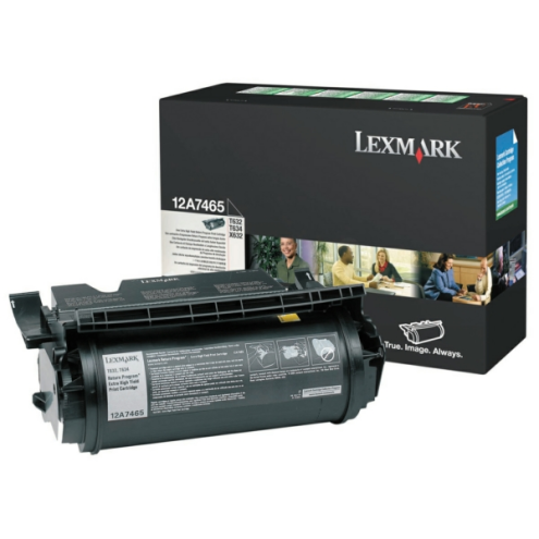 ORIGINAL LEXMARK 12A7465 Tonerkartusche schwarz extra High-Capacity return program 32.000 Seiten/5%