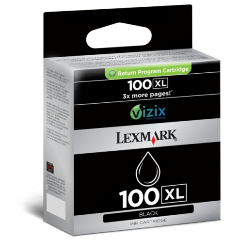 ORIGINAL LEXMARK 100XL Tintenpatrone schwarz High-Capacity return program 510 Seiten, 26,00 ml (14N1068E)