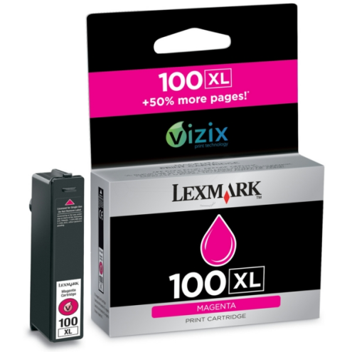 ORIGINAL LEXMARK 100XL Tintenpatrone magenta High-Capacity return program 600 Seiten (14N1070E)