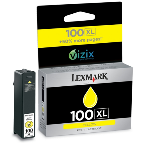 ORIGINAL LEXMARK 100XL Tintenpatrone gelb High-Capacity return program 600 Seiten (14N1071E)