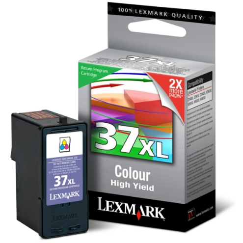 ORIGINAL LEXMARK 37XL Druckkopfpatrone color return program High-Capacity 500 Seiten (18C2180E)