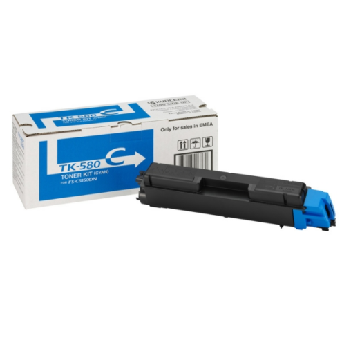 ORIGINAL KYOCERA TK580C Toner cyan 2.800 Seiten (1T02KTCNL0)