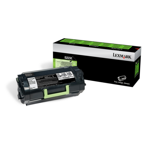 ORIGINAL LEXMARK 522X Toner-Kit schwarz extra High-Capacity recycelt 45.000 Seiten (52D2X0R)
