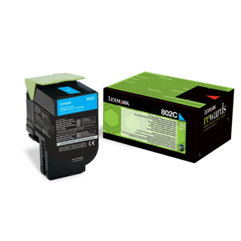 ORIGINAL LEXMARK 802C Toner-Kit cyan return program 1.000 Seiten (80C20C0)