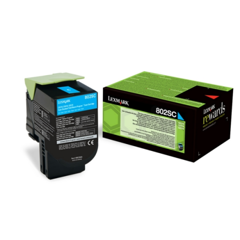 ORIGINAL LEXMARK 802SC Toner-Kit cyan return program 2.000 Seiten (80C2SC0)