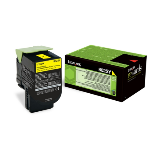 ORIGINAL LEXMARK 802SY Toner-Kit gelb return program 2.000 Seiten (80C2SY0)