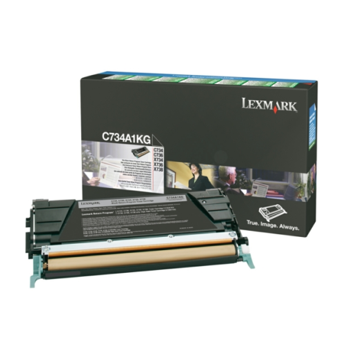 ORIGINAL LEXMARK C734A1KG Toner-Kit schwarz return program 8.000 Seiten