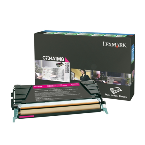 ORIGINAL LEXMARK C734A1MG Toner-Kit magenta return program 6.000 Seiten