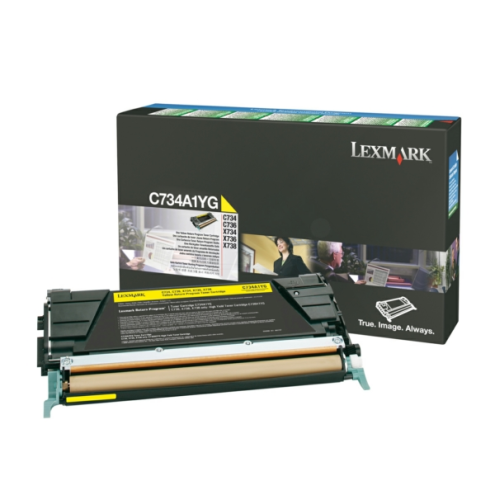 ORIGINAL LEXMARK C734A1YG Toner-Kit gelb return program 6.000 Seiten