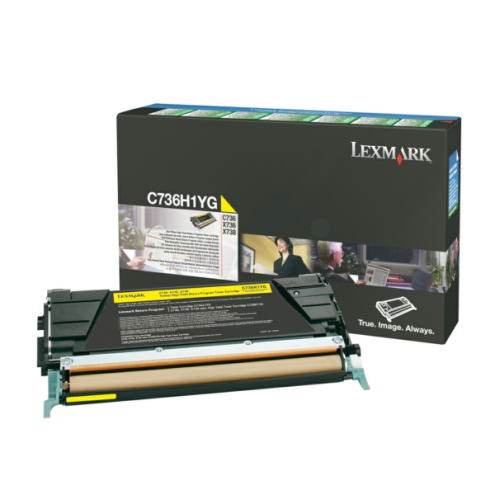 ORIGINAL LEXMARK C736H1YG Toner-Kit gelb return program 10.000 Seiten