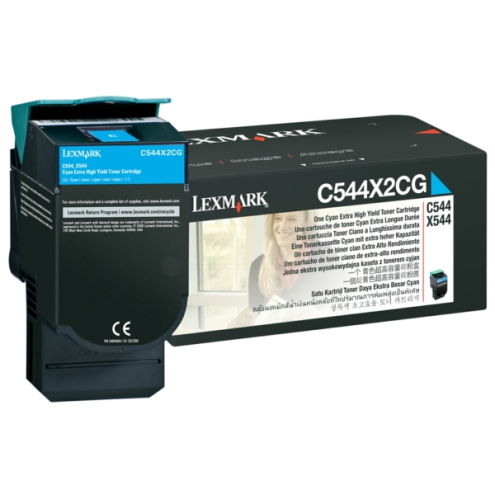 ORIGINAL LEXMARK C544X2CG Toner cyan 4.000 Seiten