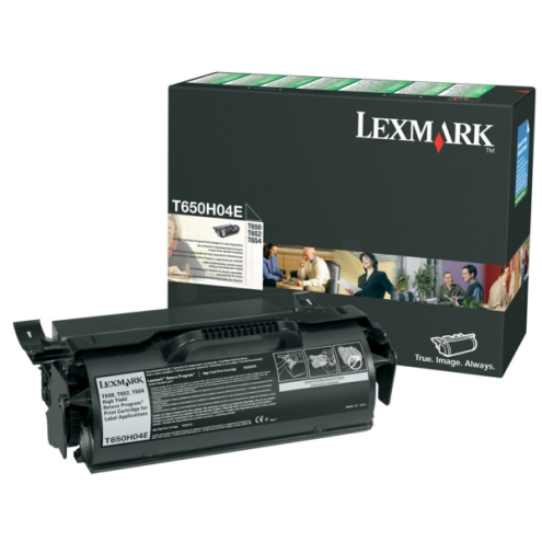 ORIGINAL LEXMARK T650H04E Tonerkartusche schwarz return program f?r Etiketten 25.000 Seiten